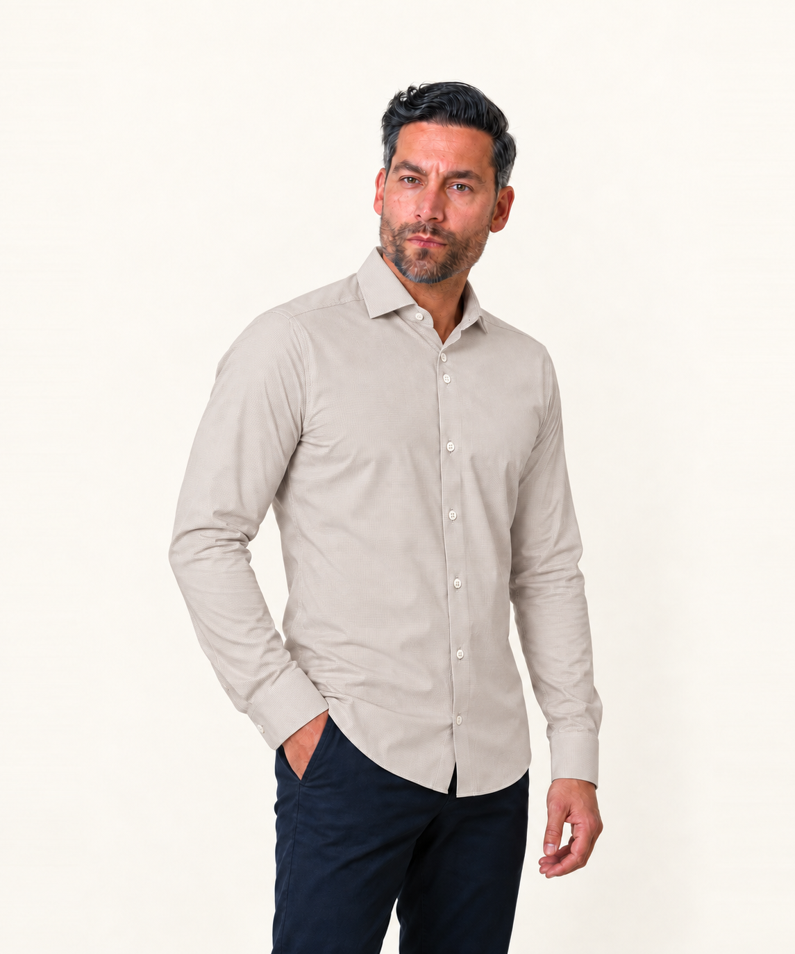 Forlann Woody Beige — 04-schuin — webshop 20261001 #Kleur_Beige