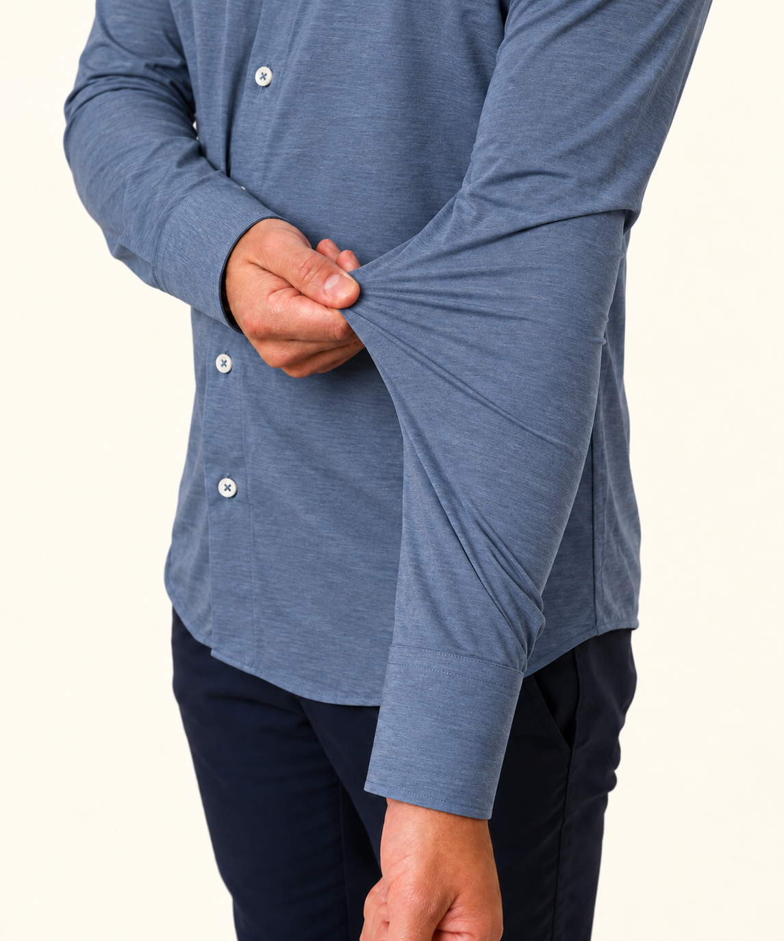 Forlann Sulley Donkerblauw — 03-stofdetail — webshop 20261001 #Kleur_Donkerblauw